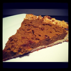 Paleo Pumpkin pie slice