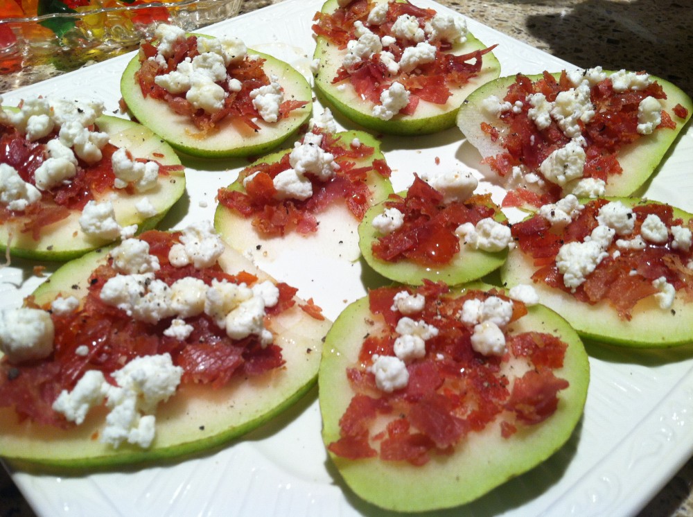 Tenley's Sweet & Free Life Pancetta & Goat Cheese Pear Bites Tenley's